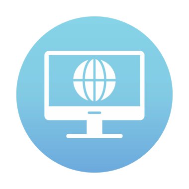 İnternet simgesi vektör illüstrasyonu