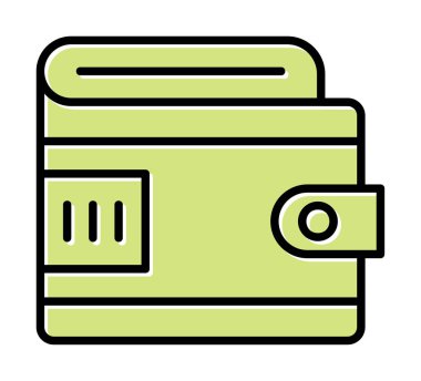 cüzdan vektör simgesi basit illüstrasyon