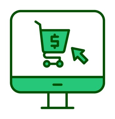 Projeniz için çevrimiçi alışveriş simgesi