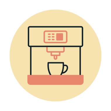 kahve makinesi simgesini, vektör çizim