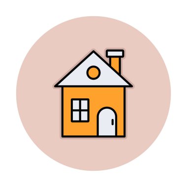 Ev. Web simgesi basit illüstrasyon