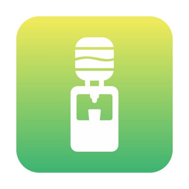 Basit Su Soğutucu simgesi, vektör illüstrasyonu