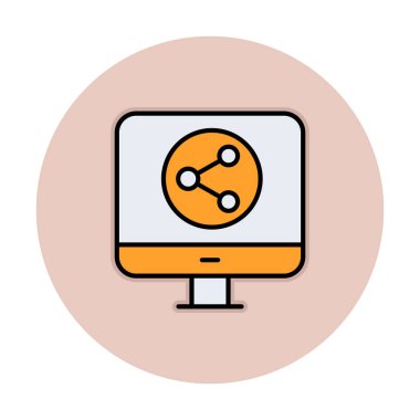 Basit Veri Paylaşımı simgesi, vektör illüstrasyonu