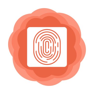 parmak izi ikonu vektör illüstrasyonu