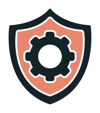 Güvenlik kalkanı simgesi koruma konsepti, vektör illüstrasyonu