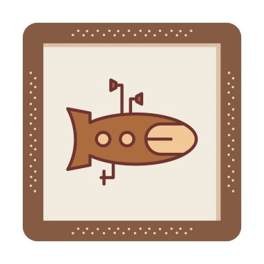 denizaltı simgesi web basit illüstrasyon