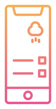 Telefon Hava Durumu Hava Durumu ikonu vektör illüstrasyon grafik tasarımı                                  