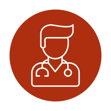 Erkek doktor simgesi, vektör illüstrasyon tasarımı