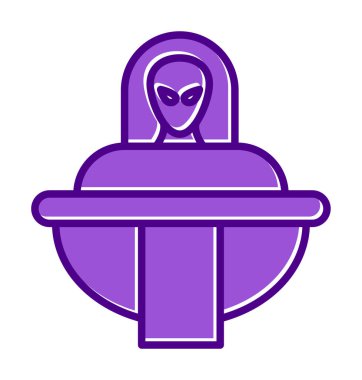 simple spaceship icon vector illustration