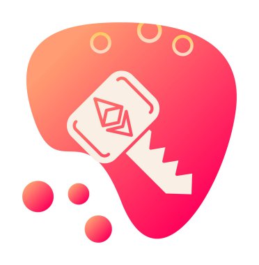 Ethereum anahtar simgesi, vektör illüstrasyon tasarımı