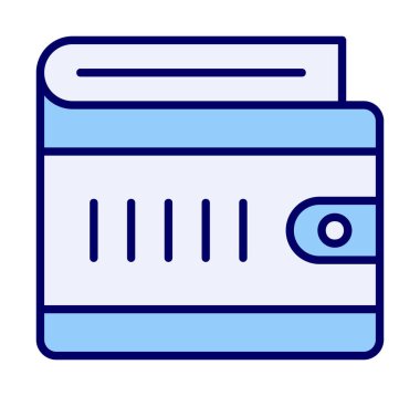 cüzdan vektör simgesi basit illüstrasyon