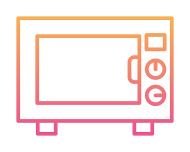 mikrodalga simgesi, vektör illüstrasyonu basit tasarım