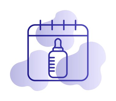 Takvim düzlüğü simgesi, vektör illüstrasyonu 