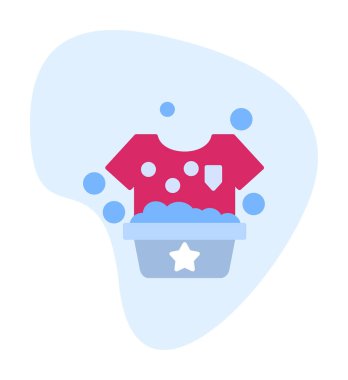 Çamaşır, tişört ikonu, vektör illüstrasyonu