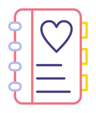 not defteri simgesi, vektör illüstrasyonu 