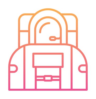 Uzay astronot düz simgesi