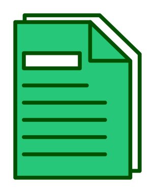 belge simgesi, vektör illüstrasyonu basit tasarım