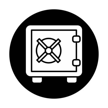 güvenli düz simge, vektör illüstrasyonu 