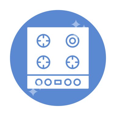 Hob vektör simgesi, basit biçim 