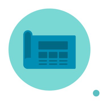 Şablon simgesi, vektör illüstrasyonu basit tasarım