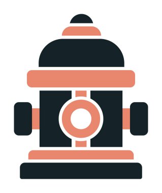 Modern yangın musluğu simgesinin vektör illüstrasyonu 