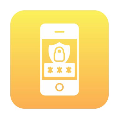 Gezici Güvenlik. Web simgesi basit illüstrasyon                     