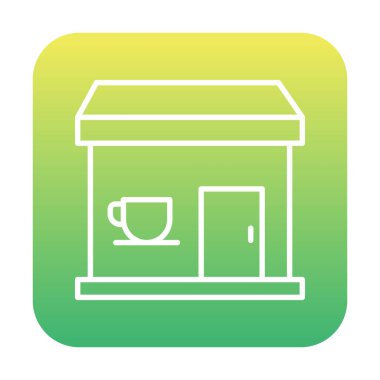 Kahve dükkanı ikonu. Basit logo