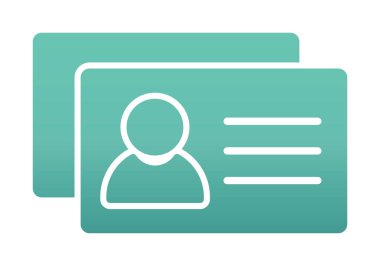 İş Kartları arka planda basit web simgesi. 