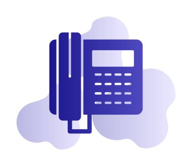 Basit Telefon Simgesi, vektör illüstrasyonu