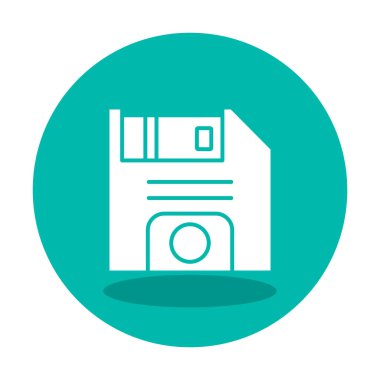 Basit Disket simgesi, vektör illüstrasyonu