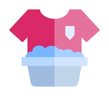 Çamaşır, tişört ikonu, vektör illüstrasyonu