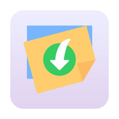  Dosya indir simgesi, vektör çizim