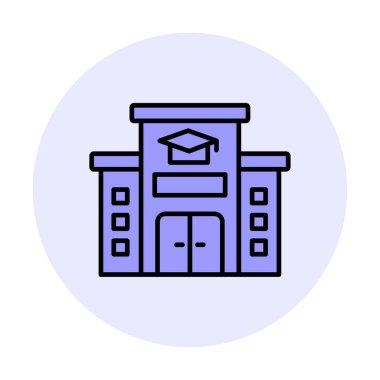 okul simgesi vektör illüstrasyonu