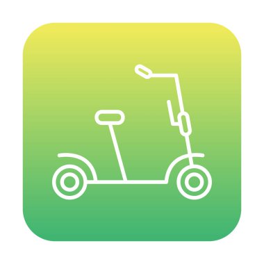 Scooter simgesi vektör illüstrasyonunu tekmele