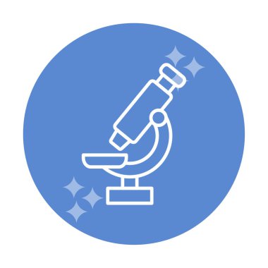 Mikroskop. Web simgesi basit illüstrasyon               