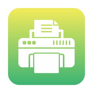 yazıcı simgesi web basit illüstrasyon