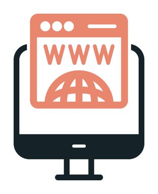 Alan Adı Kayıt Web simgesi vektör illüstrasyonu