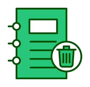 Notlar Web simgesini, vektör illüstrasyonunu sil