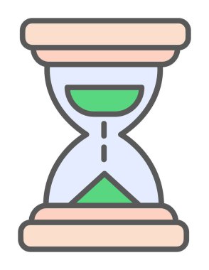 Kum saati simgesi, kum saati, vektör çizimi