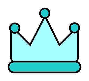 Taç vektör simgesi. Basit resimleme