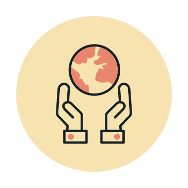 earth icon, vector illustration simple design