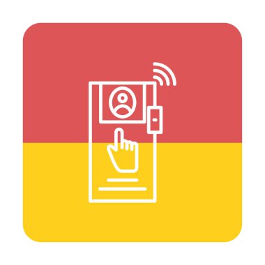 Kapı Kamera simgesi vektör illüstrasyonu 