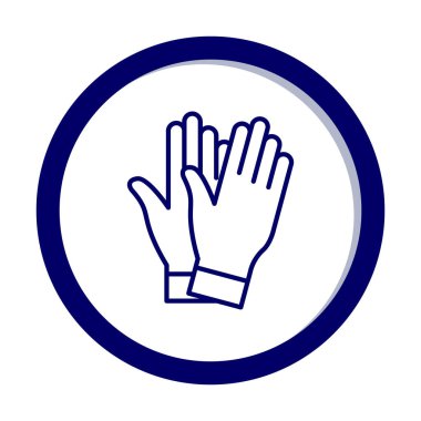 Saftey Eldivenleri ikon vektör çizimi