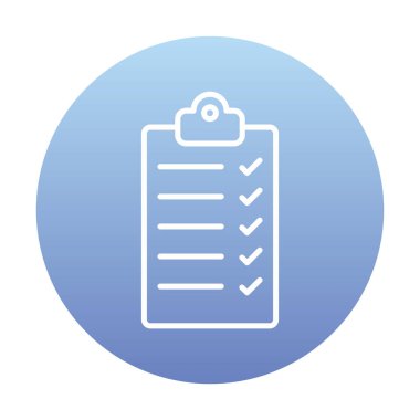 Kontrol listesi vektör simgesi modern basit vektör illüstrasyonu