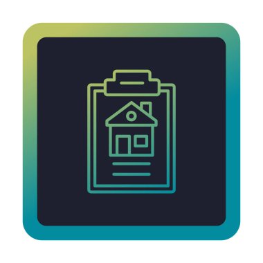 House Preview modern simgesinin vektör illüstrasyonu                          