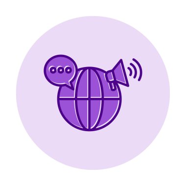 Küresel Pazarlama vektör illüstrasyonu, simge ögesi arka planı                                    