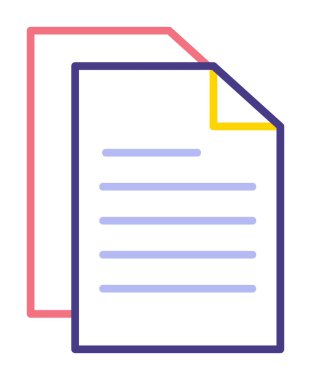 belge ikon vektör illüstrasyonu