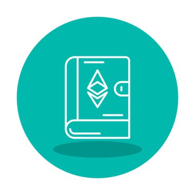 Kitap simgesi, vektör illüstrasyonunda ruhani işaret