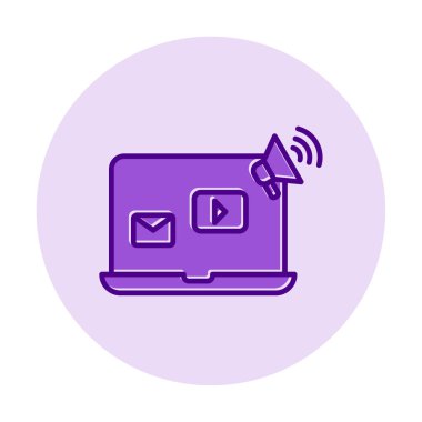 Beyaz arkaplanda Sosyal Medya Pazarlama vektör çizimi