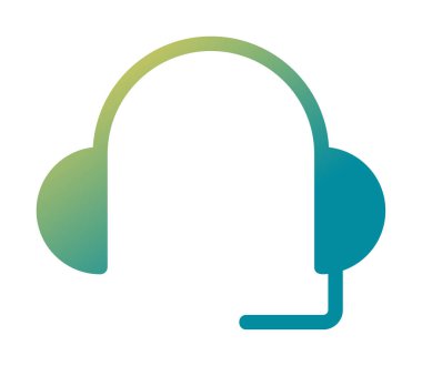 kulaklık simgesi vektör illüstrasyon destek servisi